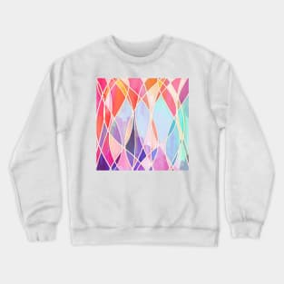 Purple & Peach Love - abstract painting in rainbow pastels Crewneck Sweatshirt